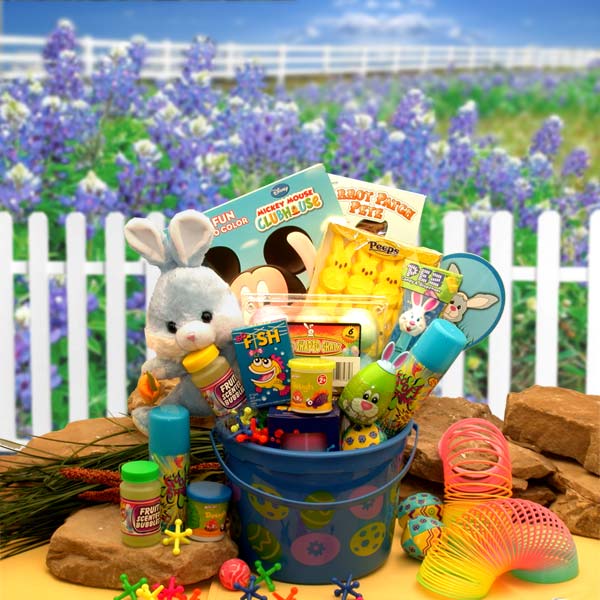 GBDS Easter Gift Basket - Little Bunny Blue Easter Fun Pail