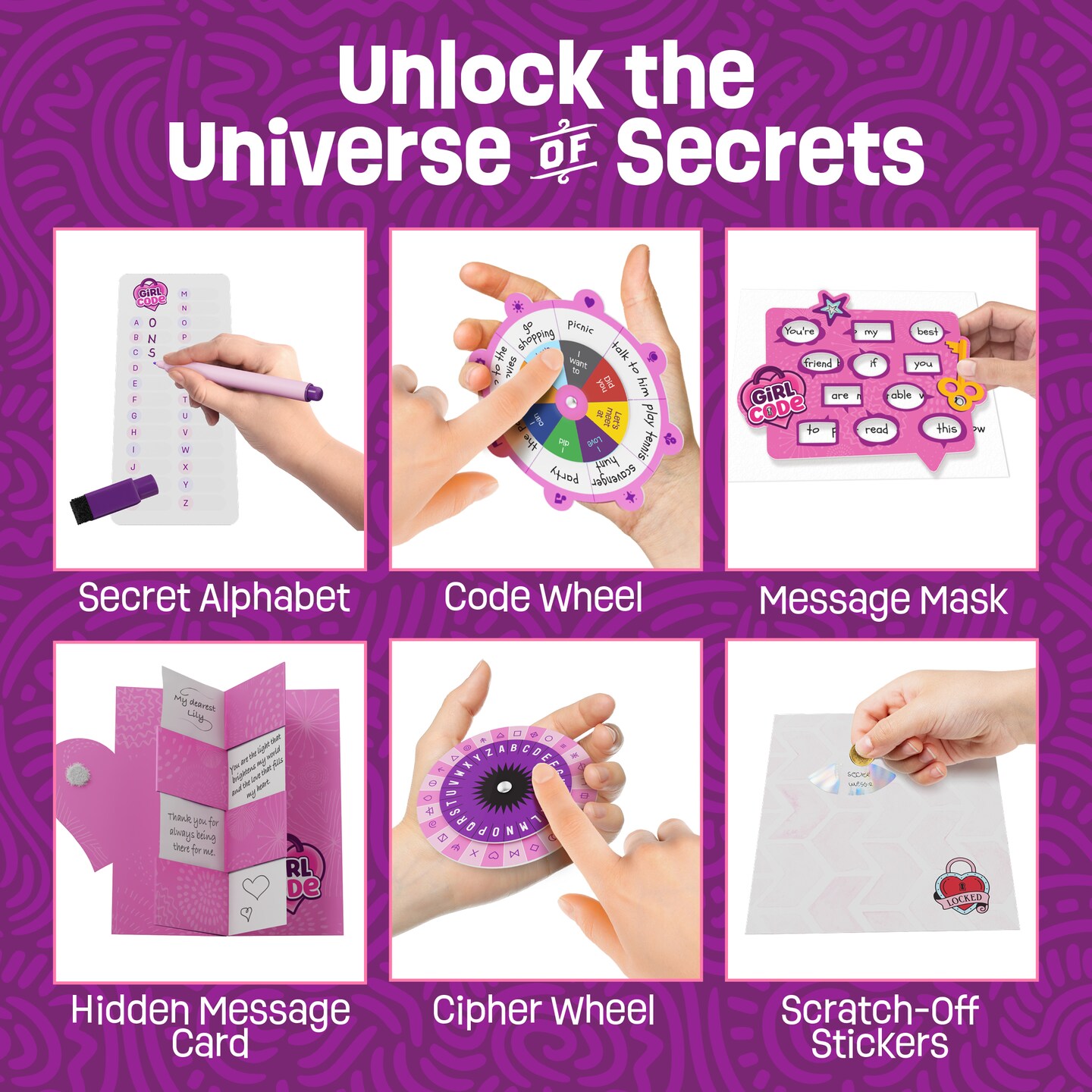 Secret Messaging Kit for Girls - Gifts for Kids - Birthday Gift Ideas for Ages 7-14+ Year Old Girl - Best Cool Stuff Toys Kits for Friends, BFF, Teen, Teenager
