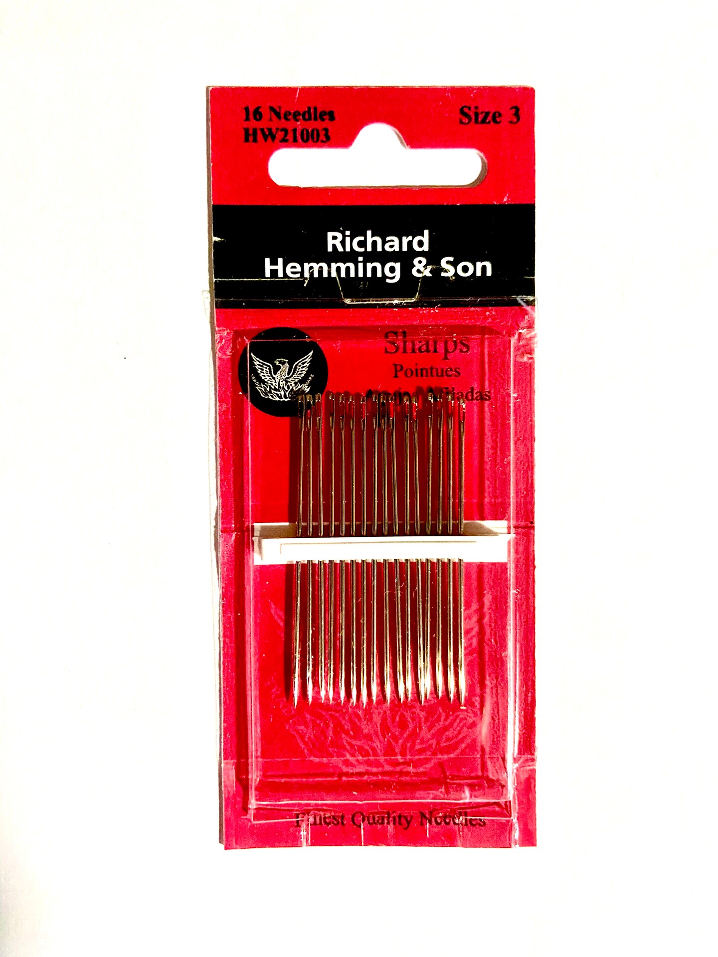 Hand Sewing Needles - Sharps --- Size 3 --- by Richard Hemming & Son®