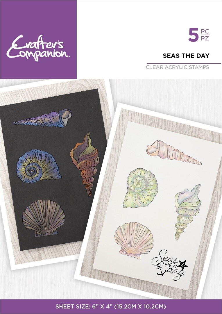 Crafter&#x27;s Companion Inking and Stamping Clear Acrylic Stamp-Seas The Day