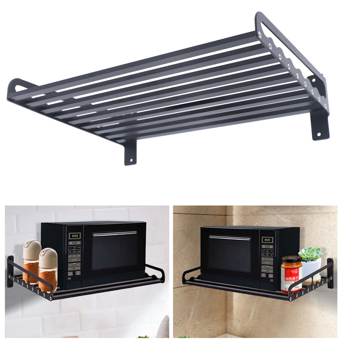 Kitcheniva Wall Mounted Microwave Rack