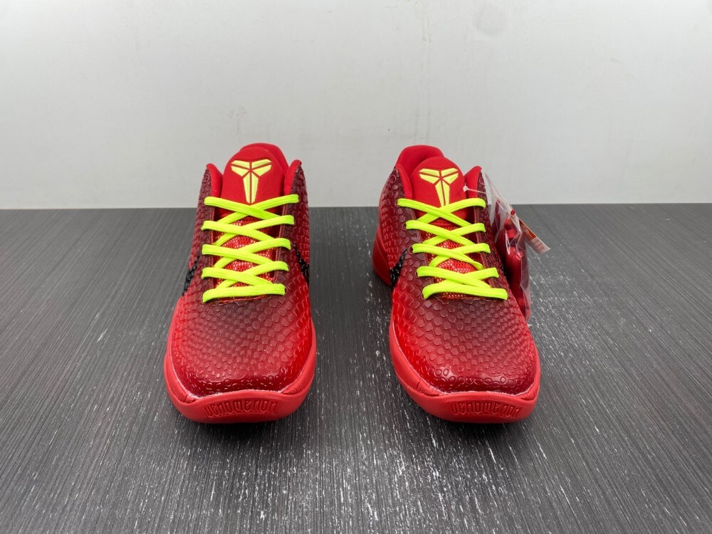 Kobe 6 Protro 'Reverse Grinch' Bright Crimson Black-Green