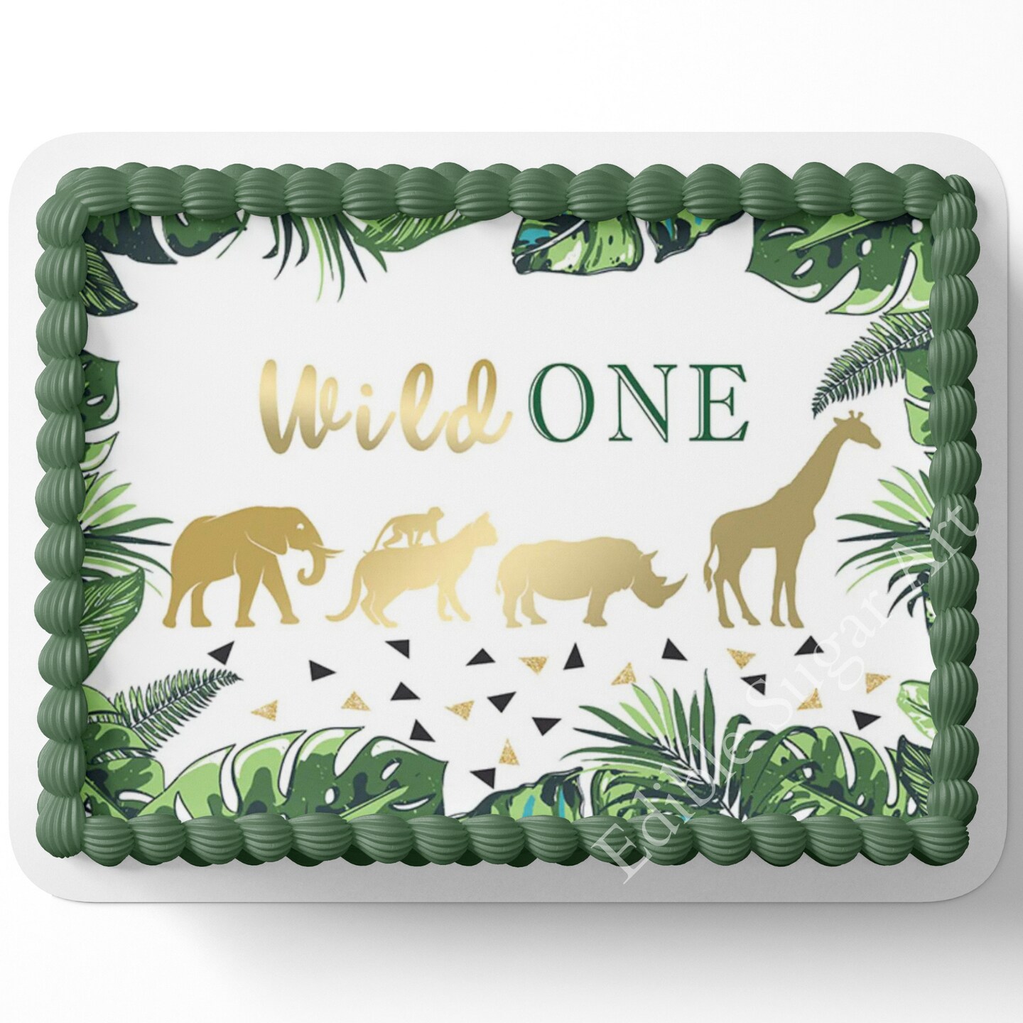 Safari Birthday Party Cake Topper Safari Sheet Cake Topper Safari ...