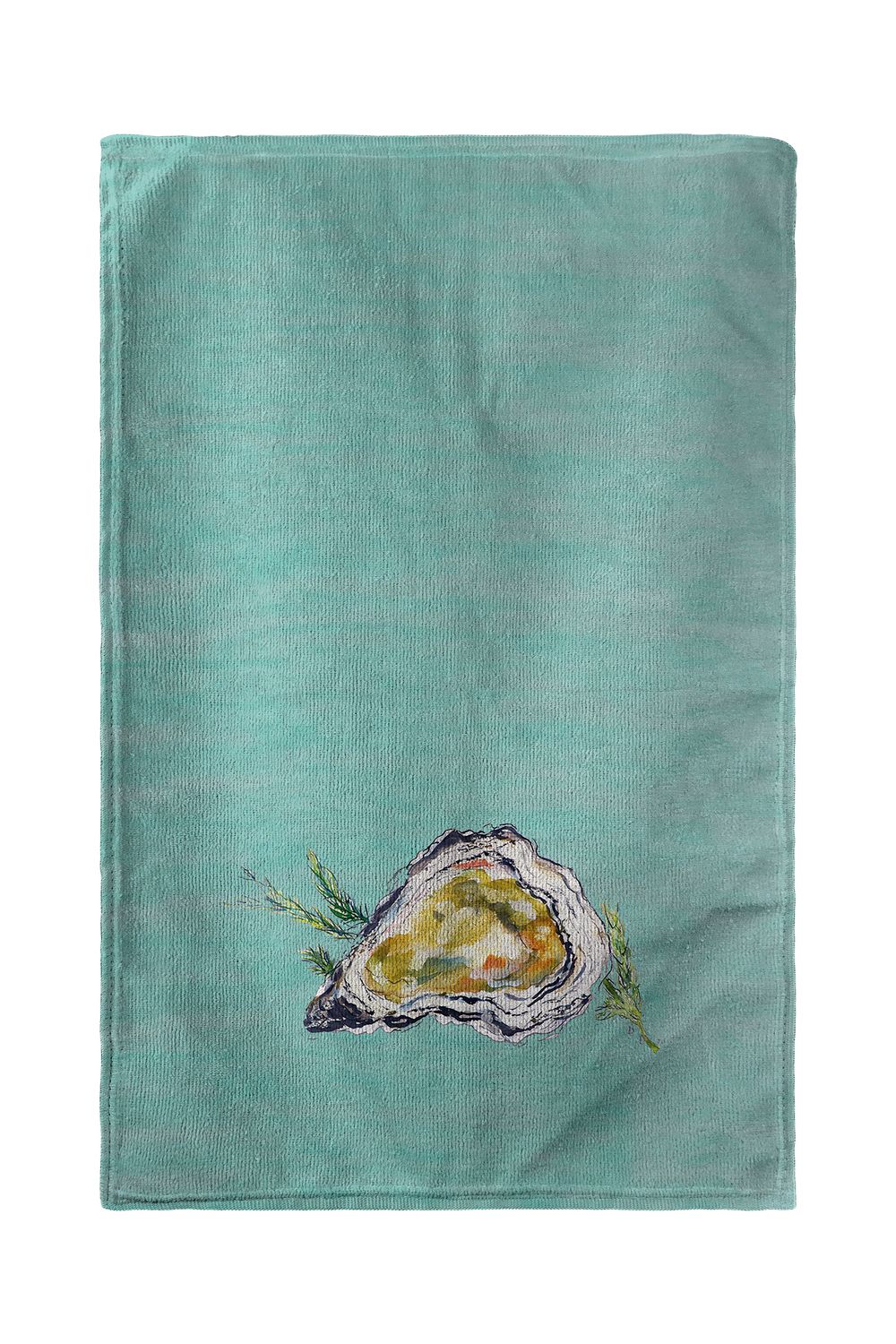 Betsy Drake Oyster Teal Kitchen Towel