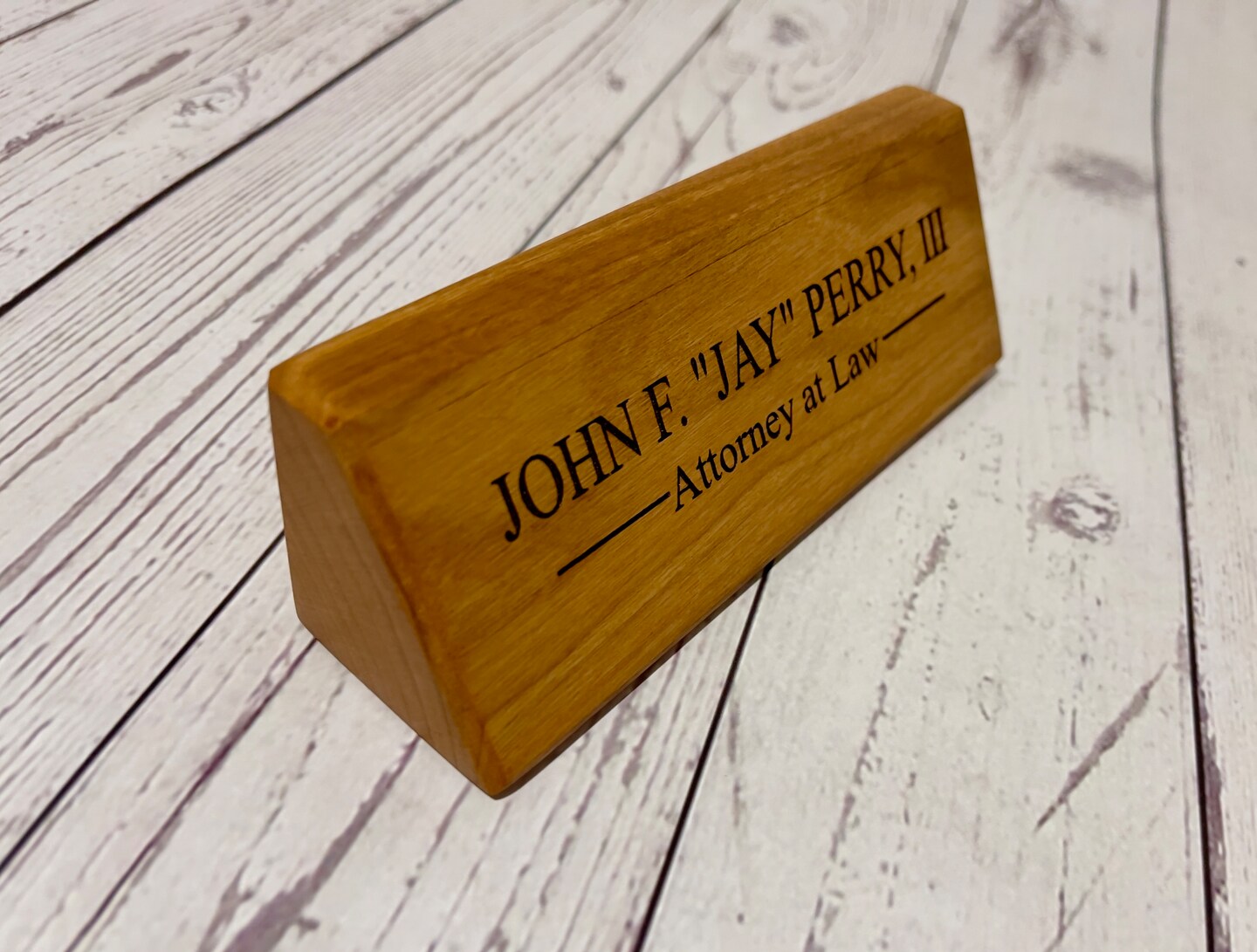 Desk Name Plate, Custom Name Sign, Personalized Wood Desk Name