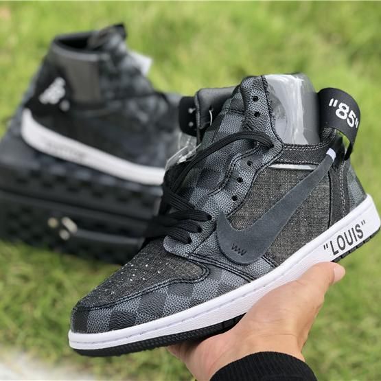 Air jordan 1 x off white black online