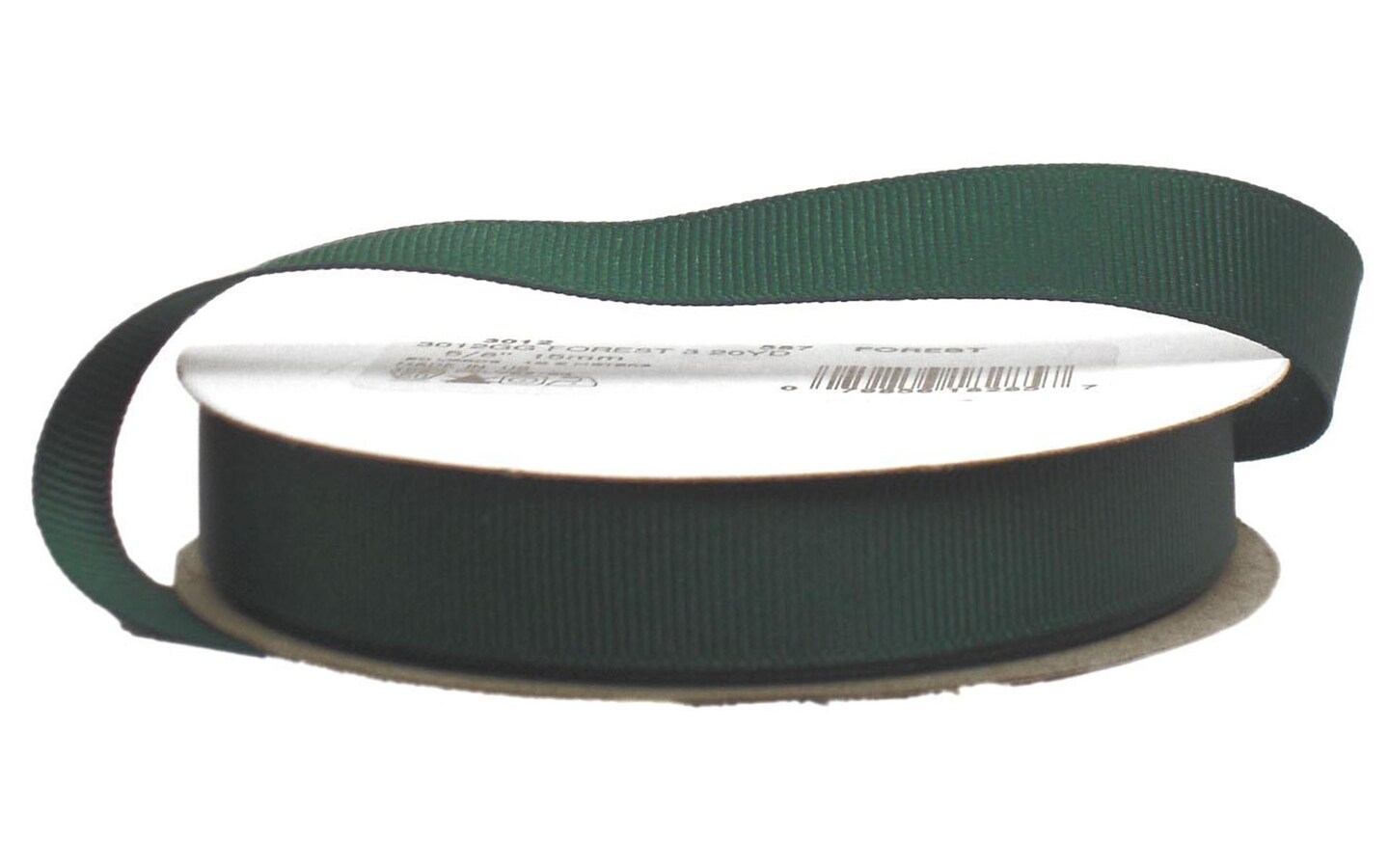 Offray Ribbon Grosgrain 5/8&#x22; Forest Green