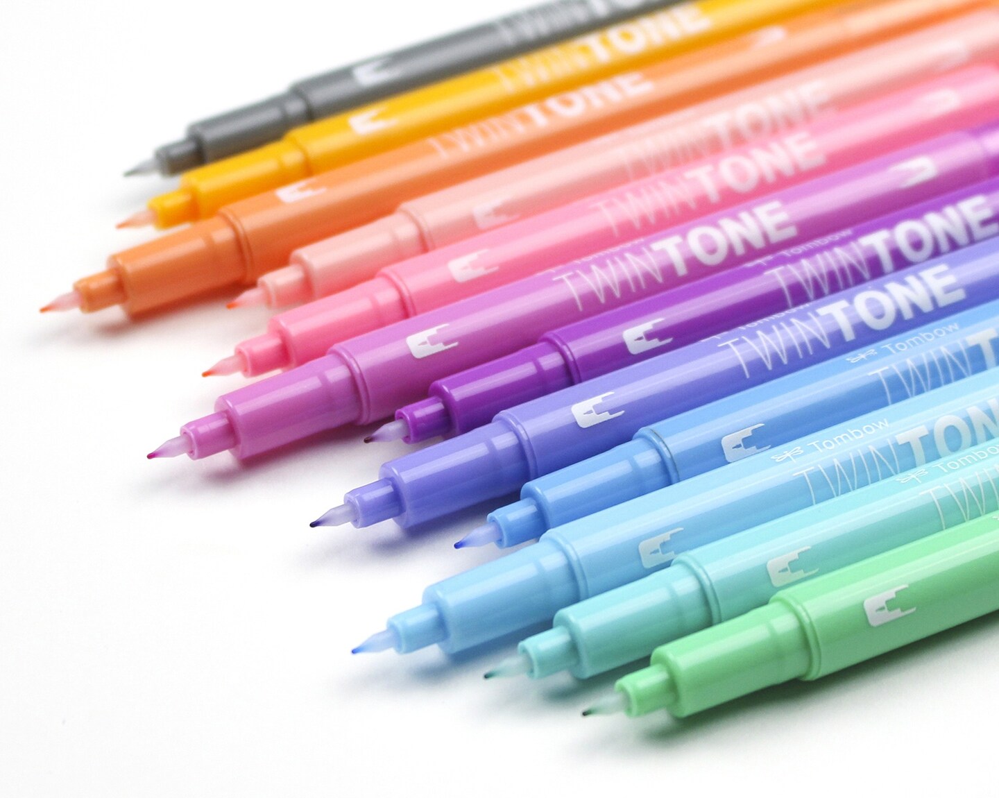 TwinTone 12-Pack Pastel Marker Set, Double-Sided Markers