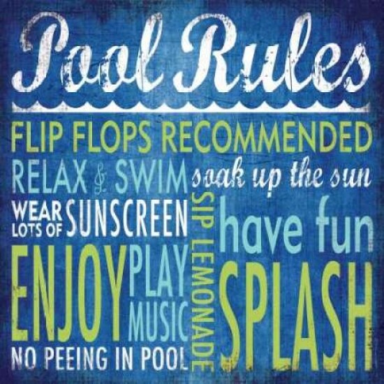 Pool Rules Poster Print by Stephanie Marrott - Item # VARPDXSM10412