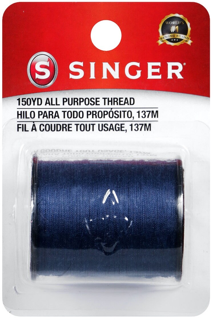 SINGER All-Purpose Polyester Thread 150yd-Navy