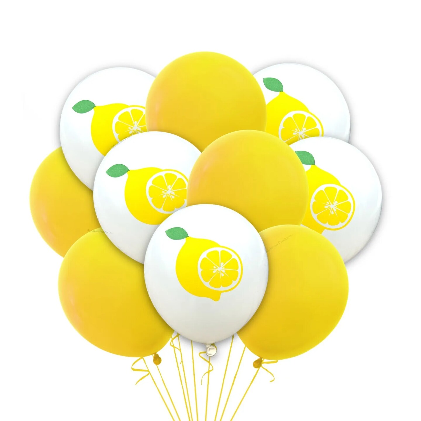 Kitcheniva Lemon Themed Party Balloons 12 Pcs