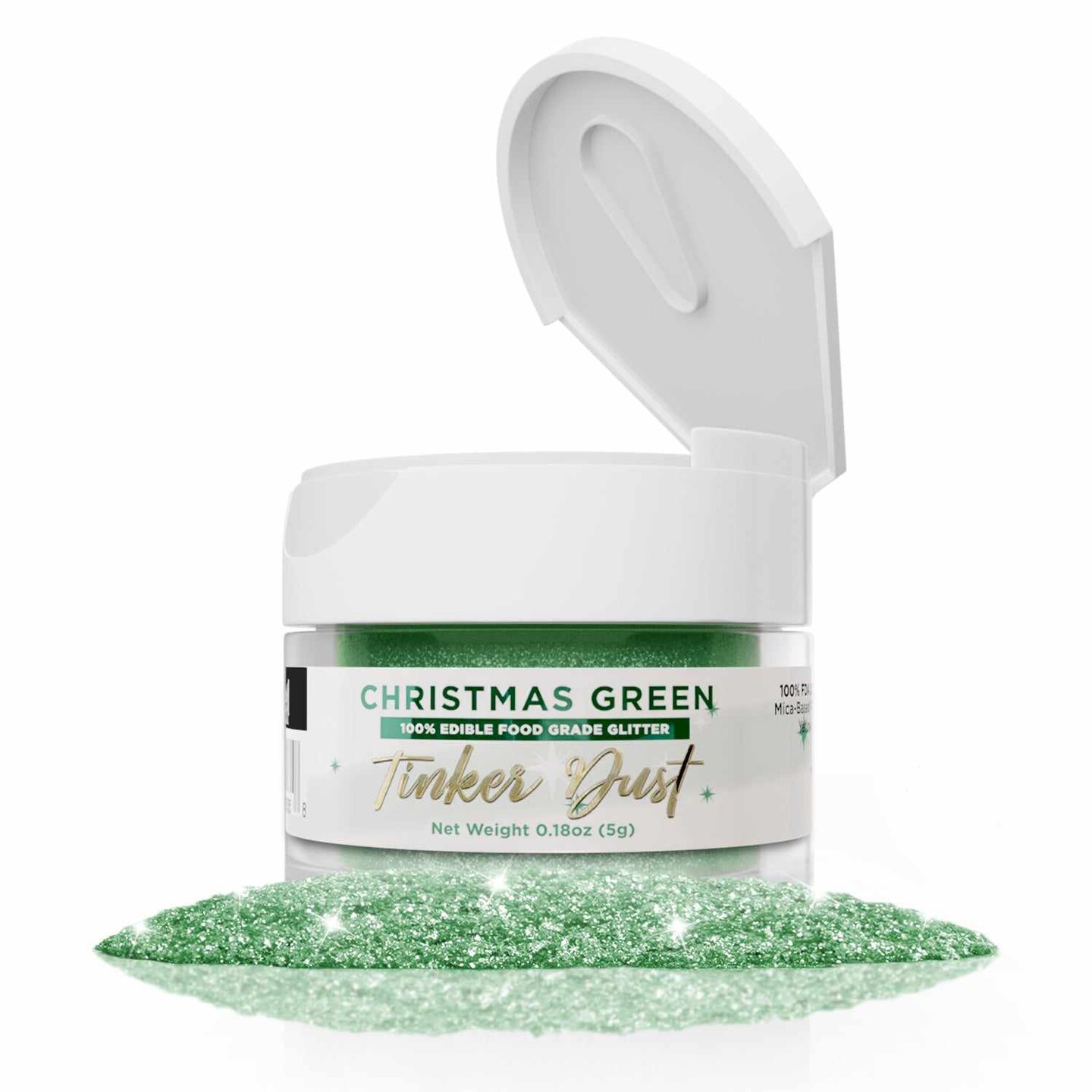 Christmas Green Edible Glitter | Tinker Dust&#xAE; 5 Grams