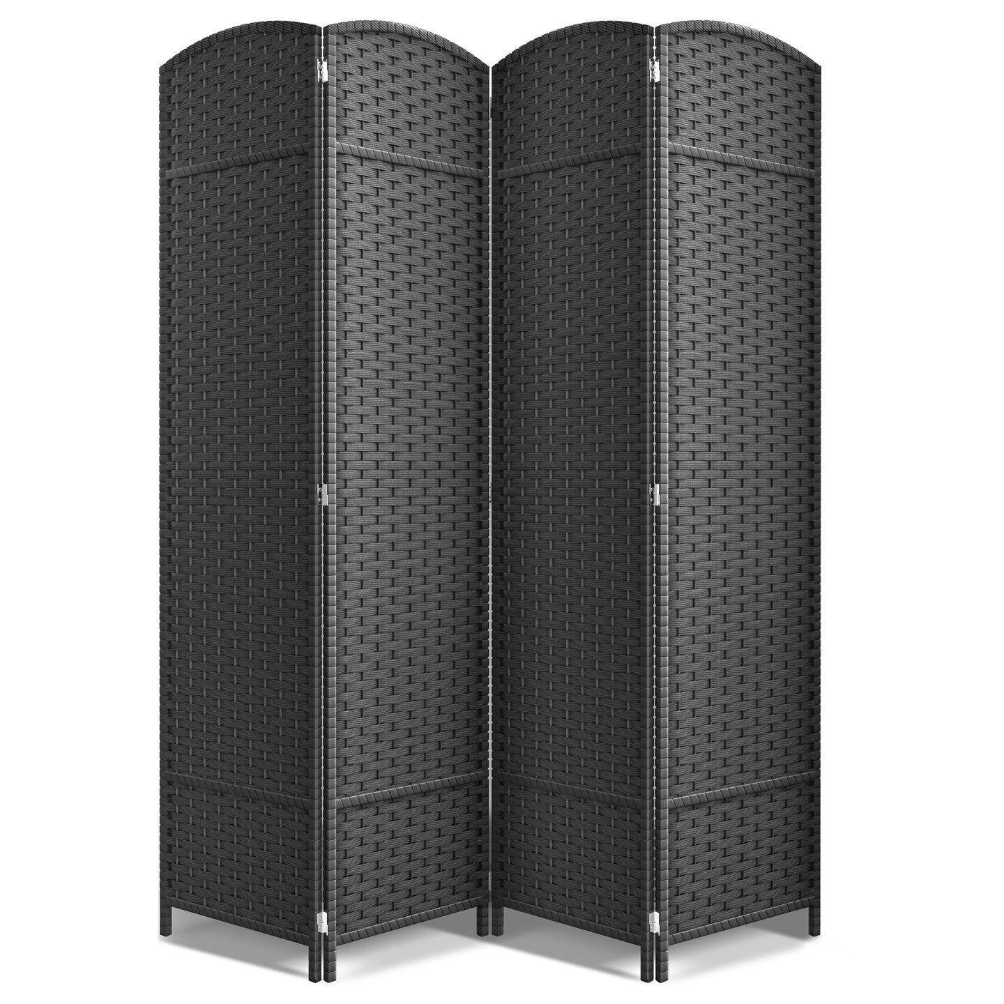 Sorbus 4 Panel Room Divider Panel, 6 ft. Tall Extra Wide Double Hinged Panels - Folding Privacy Screens