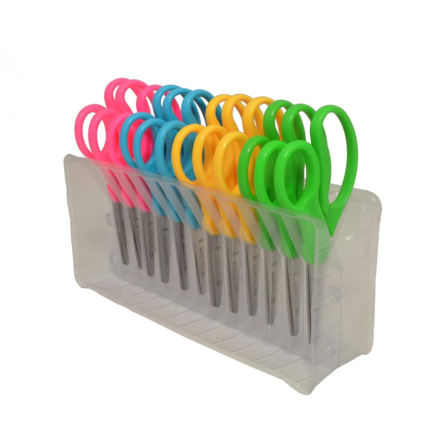 Right- &#x26; Left-Handed Scissors For Kids, 5&#x2019;&#x2019; Pointed Safety Scissors, Assorted, 12 Pack