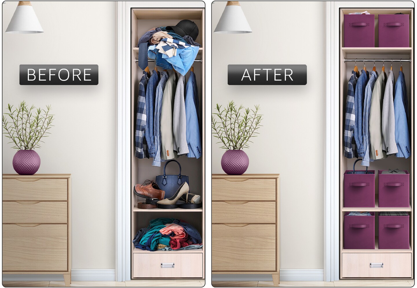 Sorbus 8 Pack 11 Inch Foldable Storage Cubes with Handles- for Organizing Home, Shelves, Nursery, Playroom, Closet and More