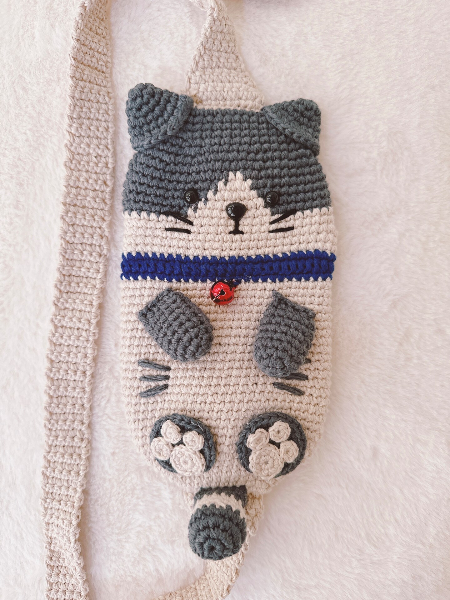 Handmade Crochet Cat Chest Bag Shoulder Crossbody Purse Phone, Wallet,  Lipstick Storage Gift for Her, Kid, Daughter, Birthday MakerPlace by