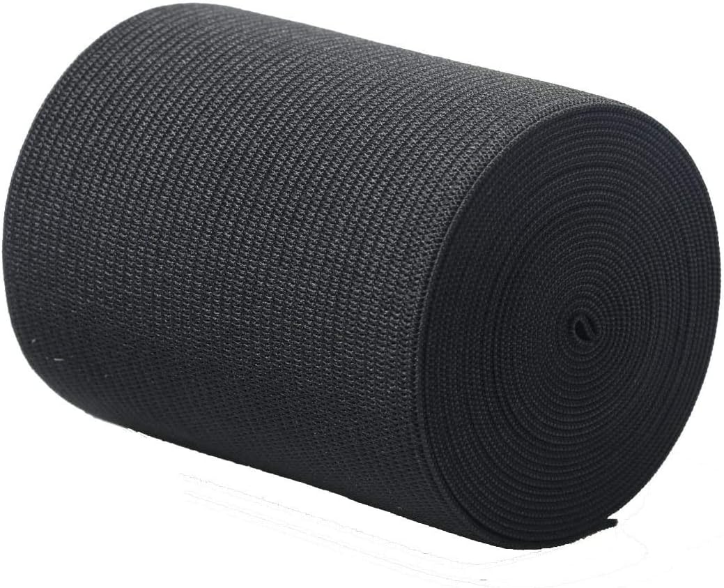 3-inch Wide Black Heavy Knit Stretch Elastic Band 3 Yards Sewing Knit Elastic Spool