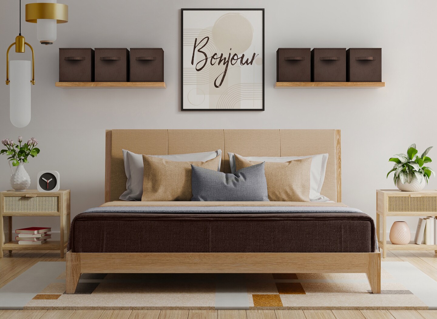 Sorbus 6 Pack 13 Inch Foldable Storage Cubes with Handles- for Organizing Home, Shelves, Nursery, Playroom, Closet and More