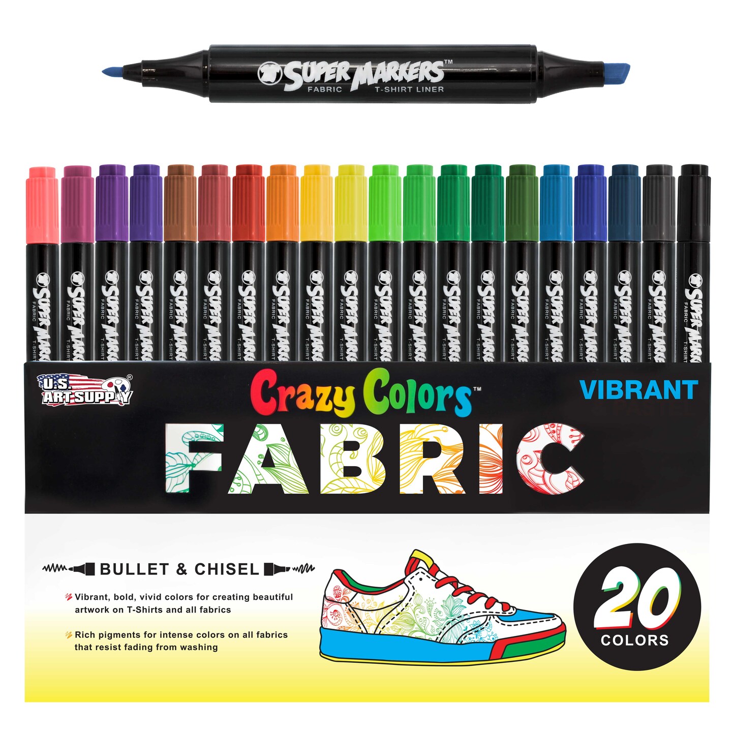  Ylucky 8 Colors Fabric Markers Permanent Fabric Pens Paint Art Marker  Textile Marking Pens Clothing Crayons Doodle Pens Non Washable Marker for  T-Shirts Clothes Sneakers Jeans Canvas Shoes Cloth Bags 
