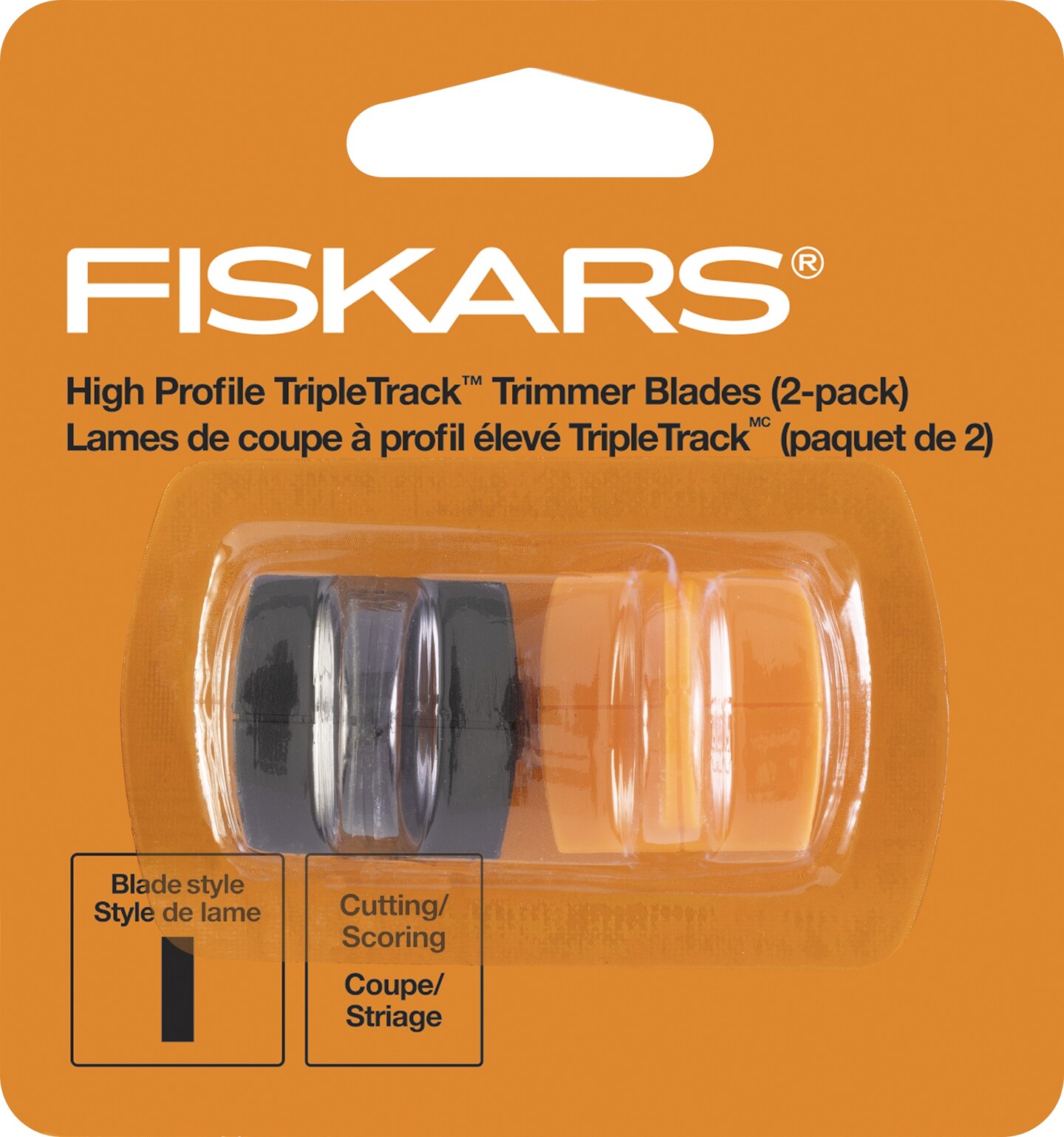 Fiskars TripleTrack High-Profile Replacement Blades 2/Pkg-Straight &#x26; Scoring, Style I