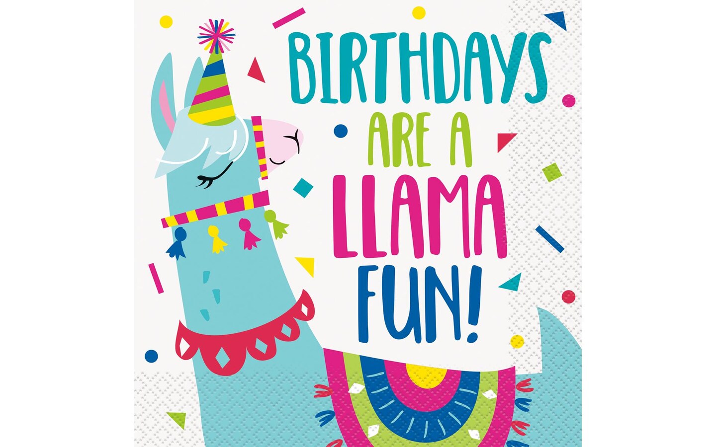 Unique Llama Birthday  Luncheon Napkins 16pc