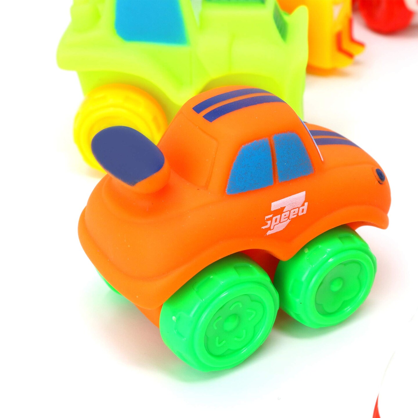 Big Mo&#x27;s Toys Baby Cars - Soft Rubber Toy Vehicles for Babies and Toddlers - 12 Pieces