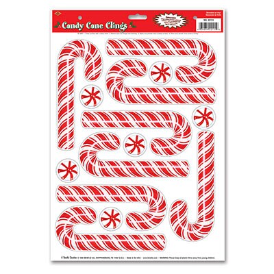 Candy Cane Window Clings Michaels