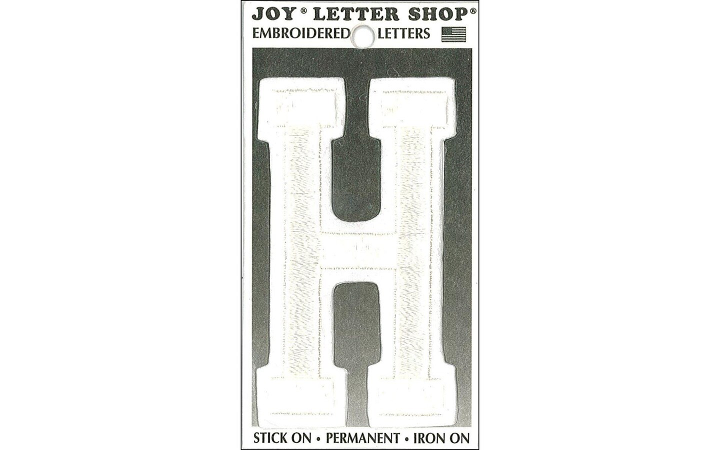 Joy Applique Letter Iron On Varsity 3" White H | Michaels