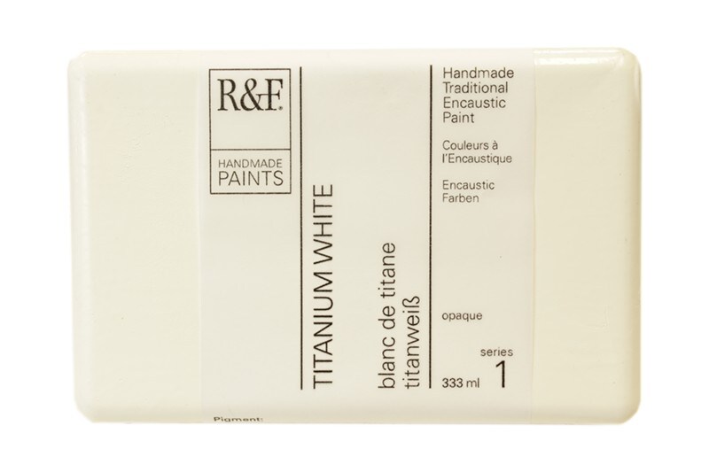 R&#x26;F Handmade Paints Encaustic Paint Cake, 333ml, Titanium White