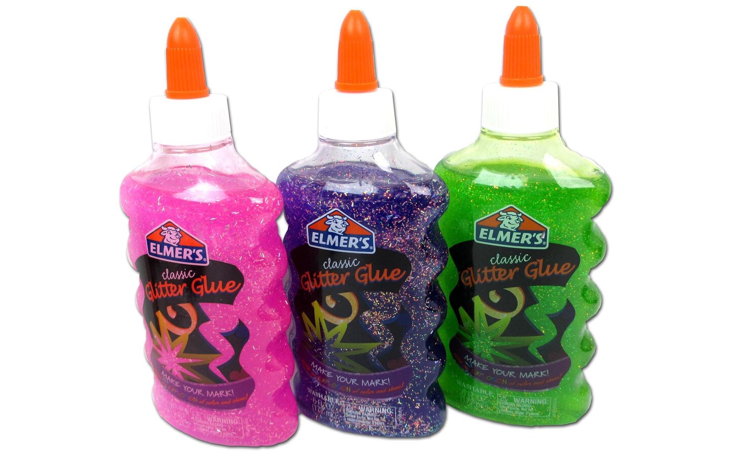 Elmer&#x27;s Glitter Glue 6Oz Astd Purple,Pink,Green
