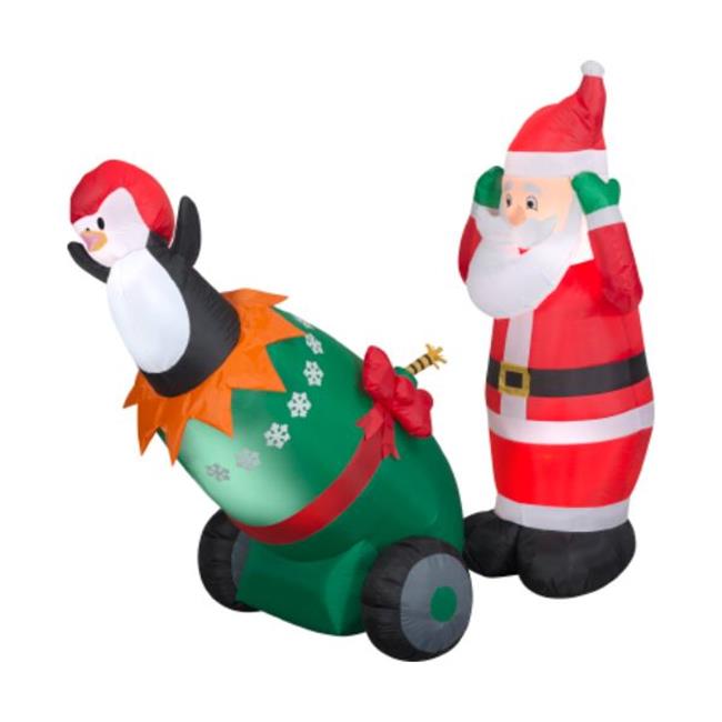 Airblown Inflatables G08 113428X Santa & Christmas Cannon with