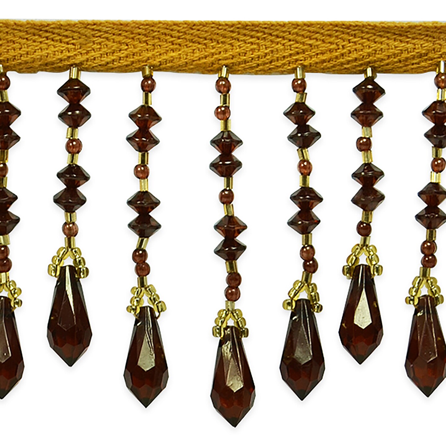 3" Diamond Cut Beaded Fringe Trim