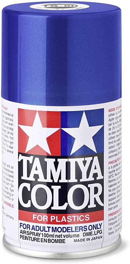 Tamiya TS-50 Blue Mica, 100ml Spray Lacquer Paint For Plastics