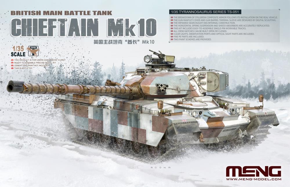 Meng  1/35 Chieftain Mk 10 British Main Battle Tank Plastic Model
