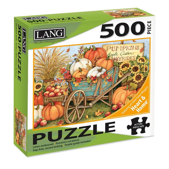 The LANG Companies 255001 Jigsaw Harvest Wheelbarrow Puzzle 500 Piece