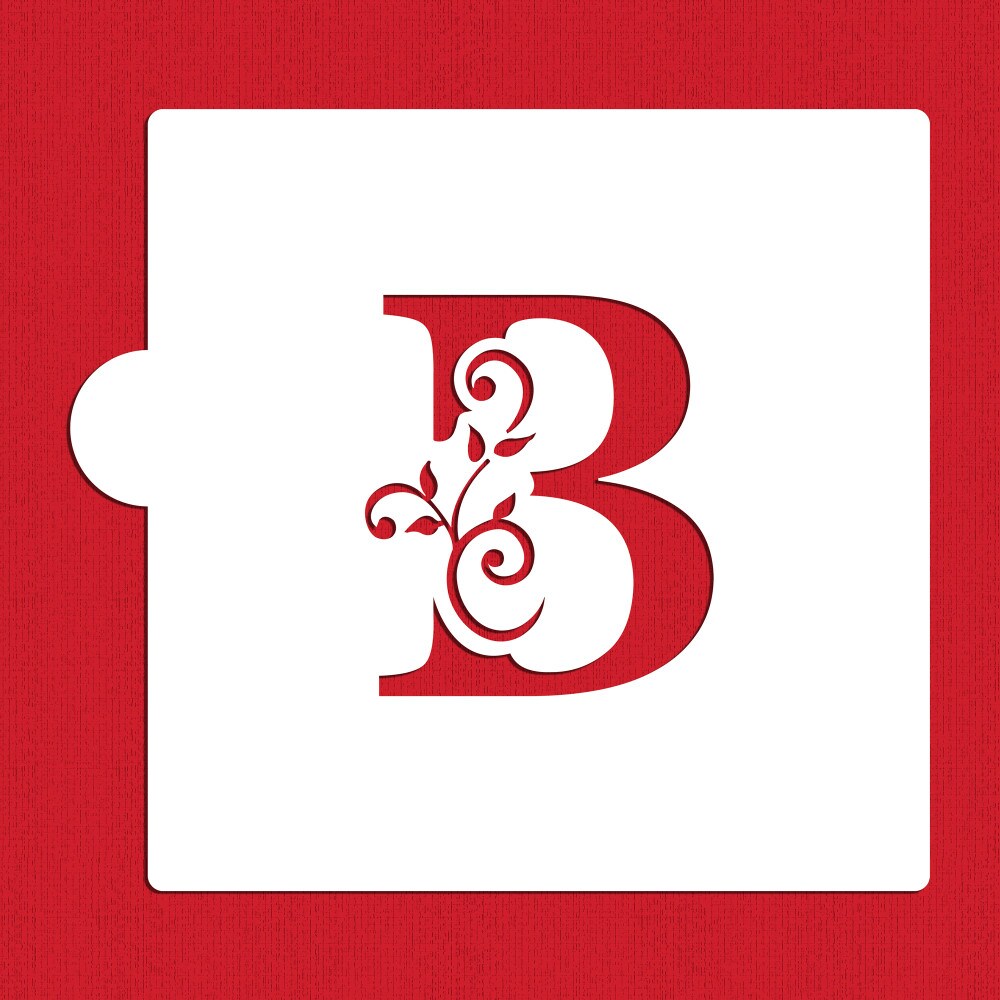 3.5-Inch Ornate Monogram Cake Stencil | C1082 by Designer Stencils | Stencils for Royal Icing, Airbrush, Dusting Powder |