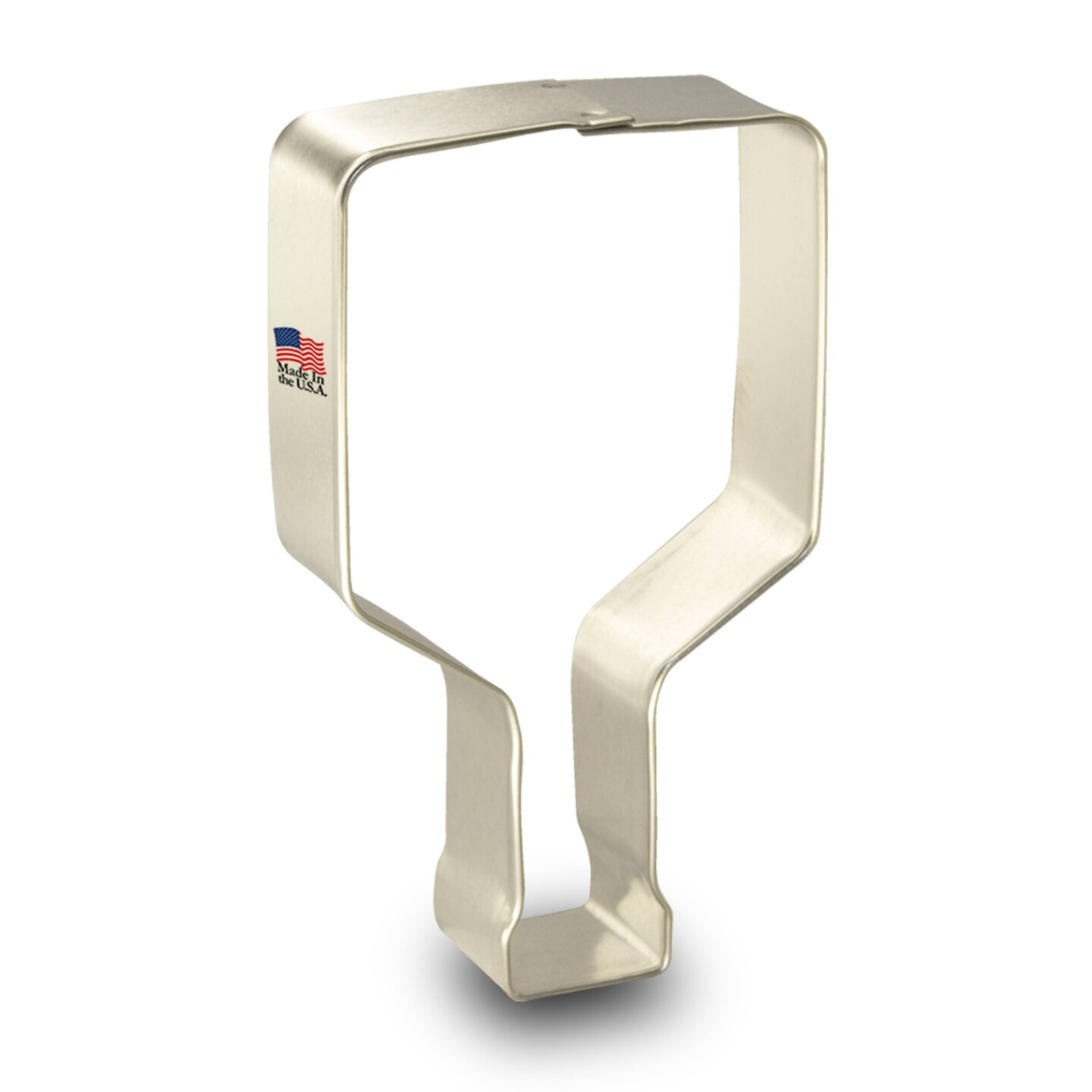 CookieCutter.com Cookie Cutters Pickle Ball Racquet or Mirror 4 in, Tin Plate Steel, Handmade in USA