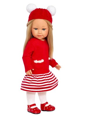 Winter Wonderland Doll Dress and Hat Set - Fits 18&#x22; Kennedy and Friends Dolls and other 18 inch dolls