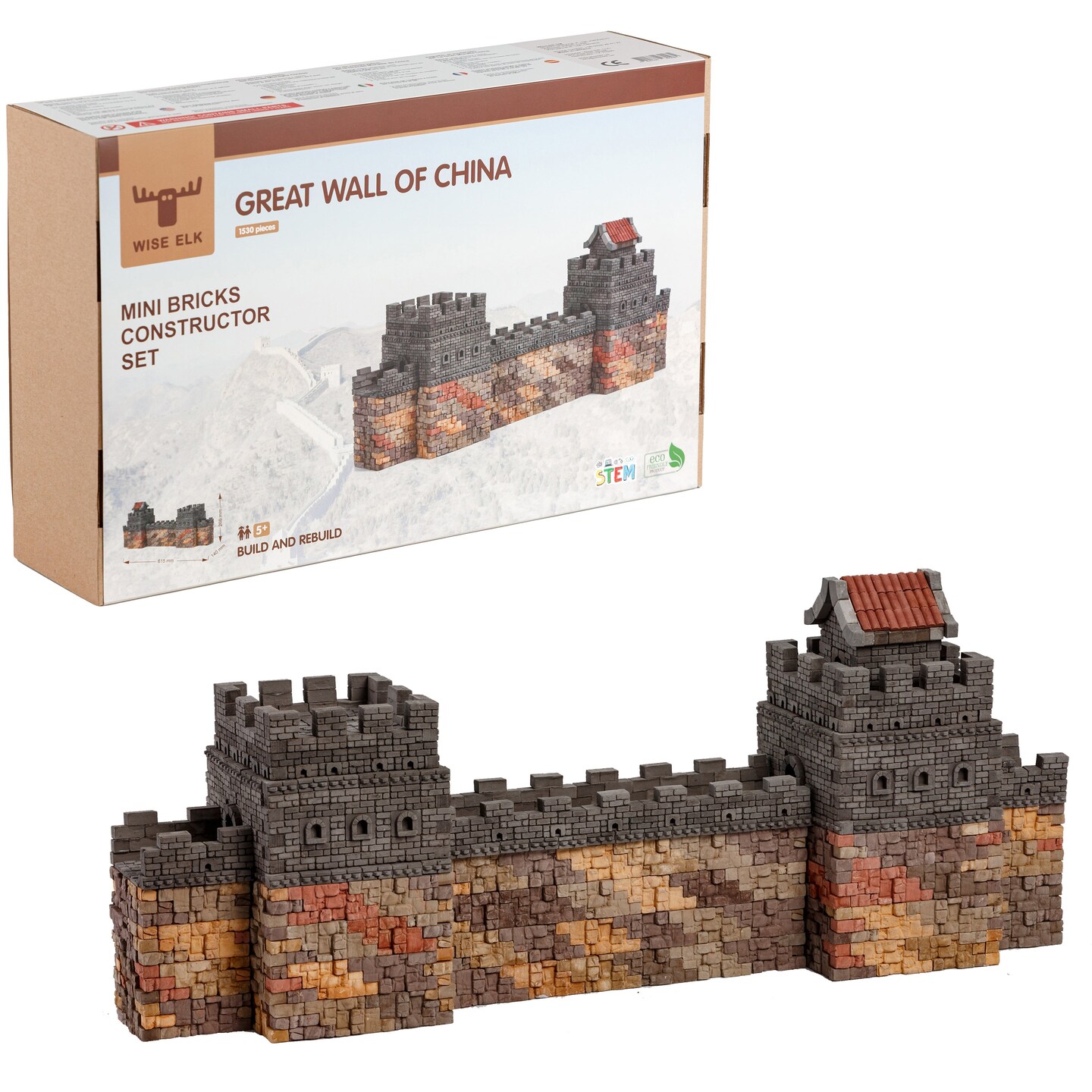 Wise Elk Mini Bricks Construction Set - Great Wall of China, 1530 pcs