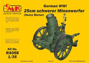 CMK  1/35 German WWI 25cm schwerer Minenwerfer / Heavy Mortar&#x2013; All Resin kit  1/35