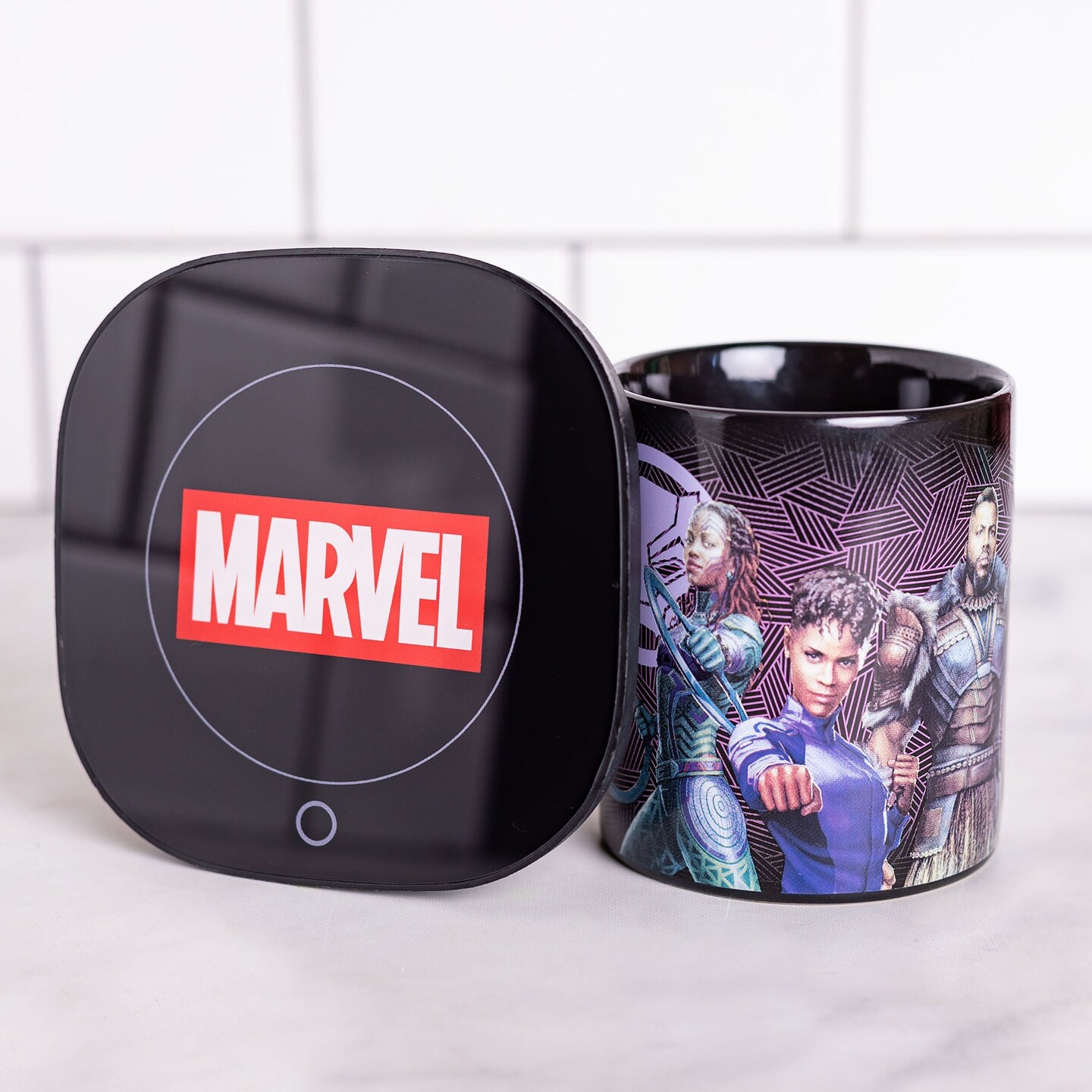 Uncanny Brands Marvel Black Panther &#x22;Wakanda Forever&#x22; Mug Warmer with Mug