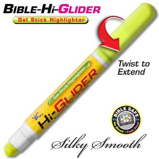 G T Co 982529 Highlighter Bible Hi Glider Gel Stick Yellow