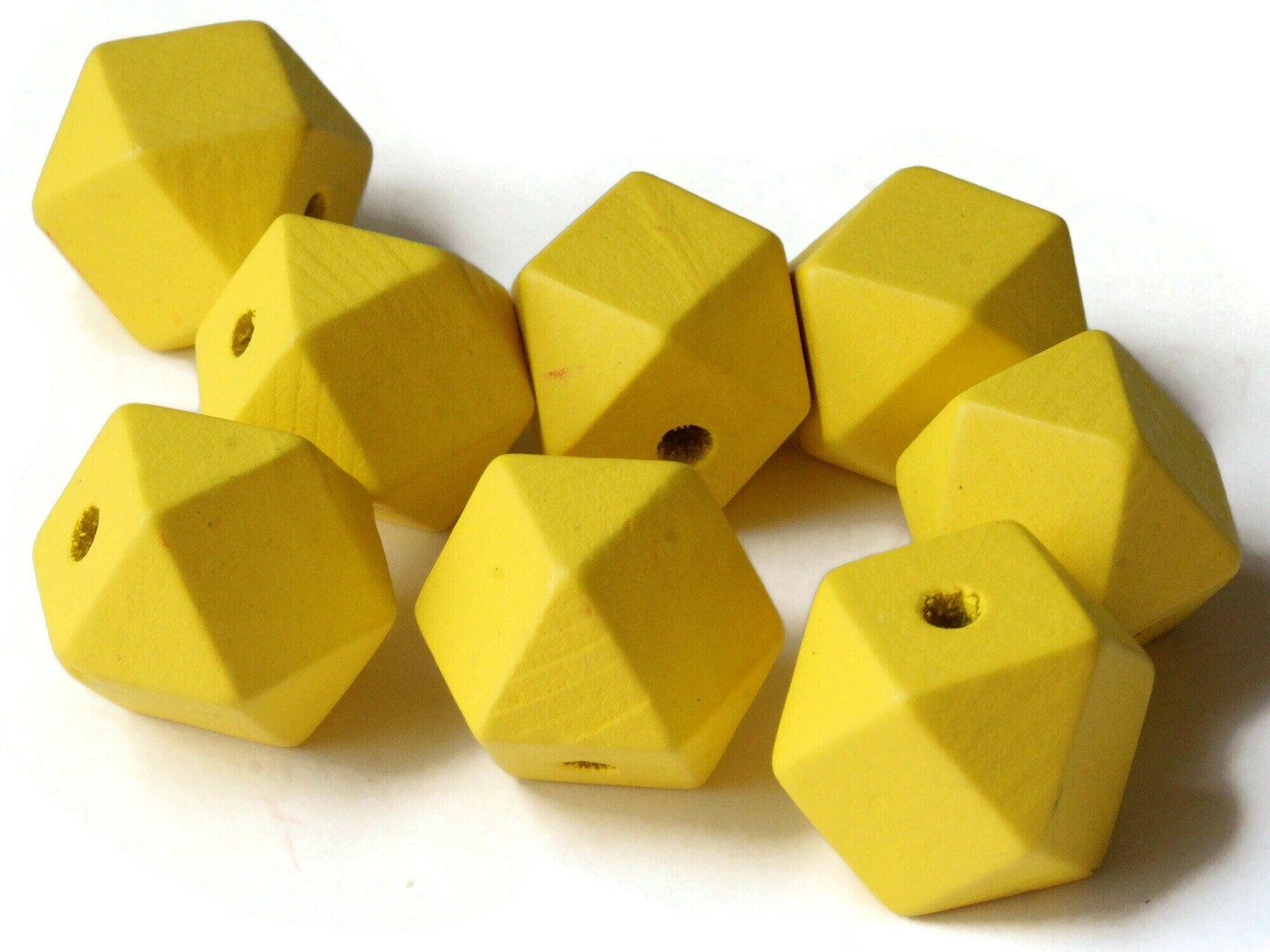 8 20mm Yellow Faceted Cube Wood Beads Michaels