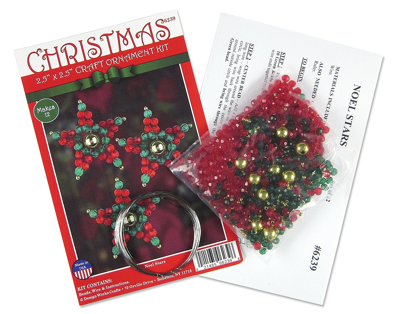 Design Works Beaded Ornament Kit 2.5" Round Set Of 12Noel Stars Michaels