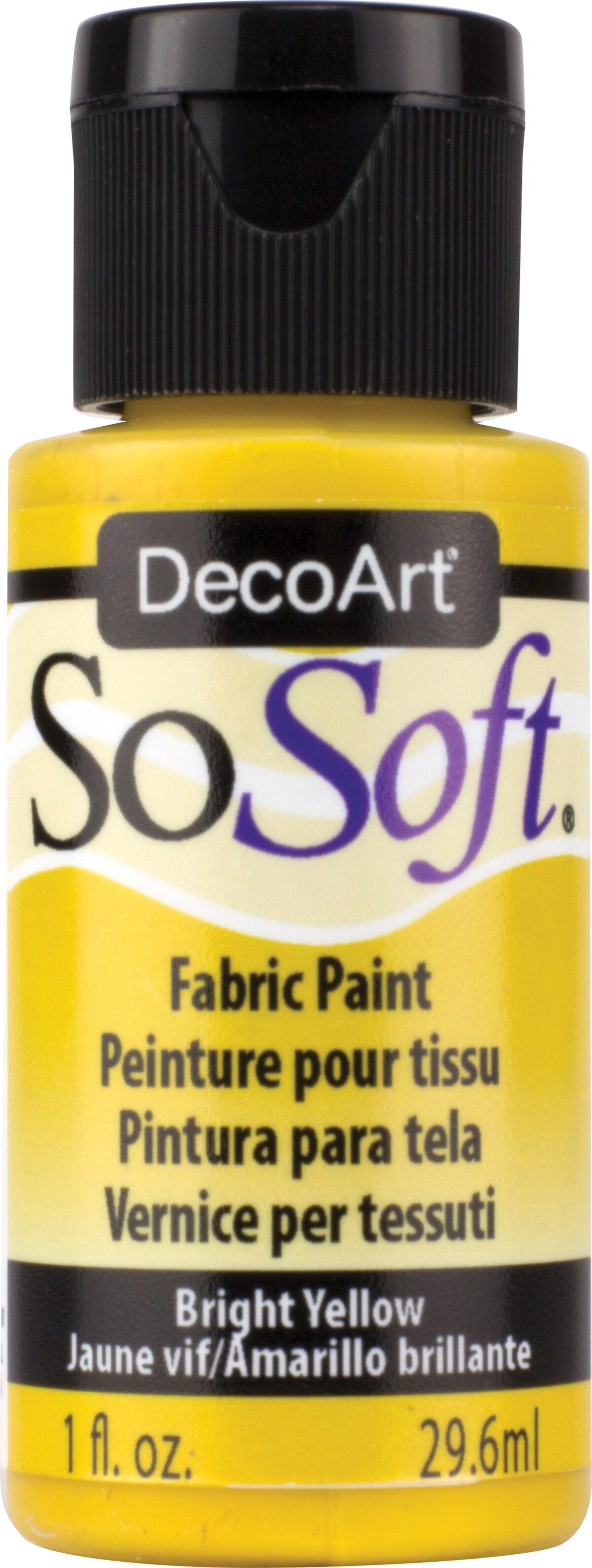 DecoArt SoSoft Fabric Acrylic Paint 1oz-Bright Yellow