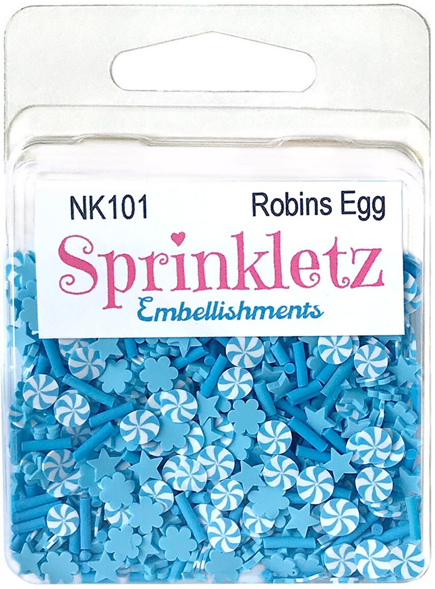 Buttons Galore Sprinkletz Embellishments 12g-Robins Egg