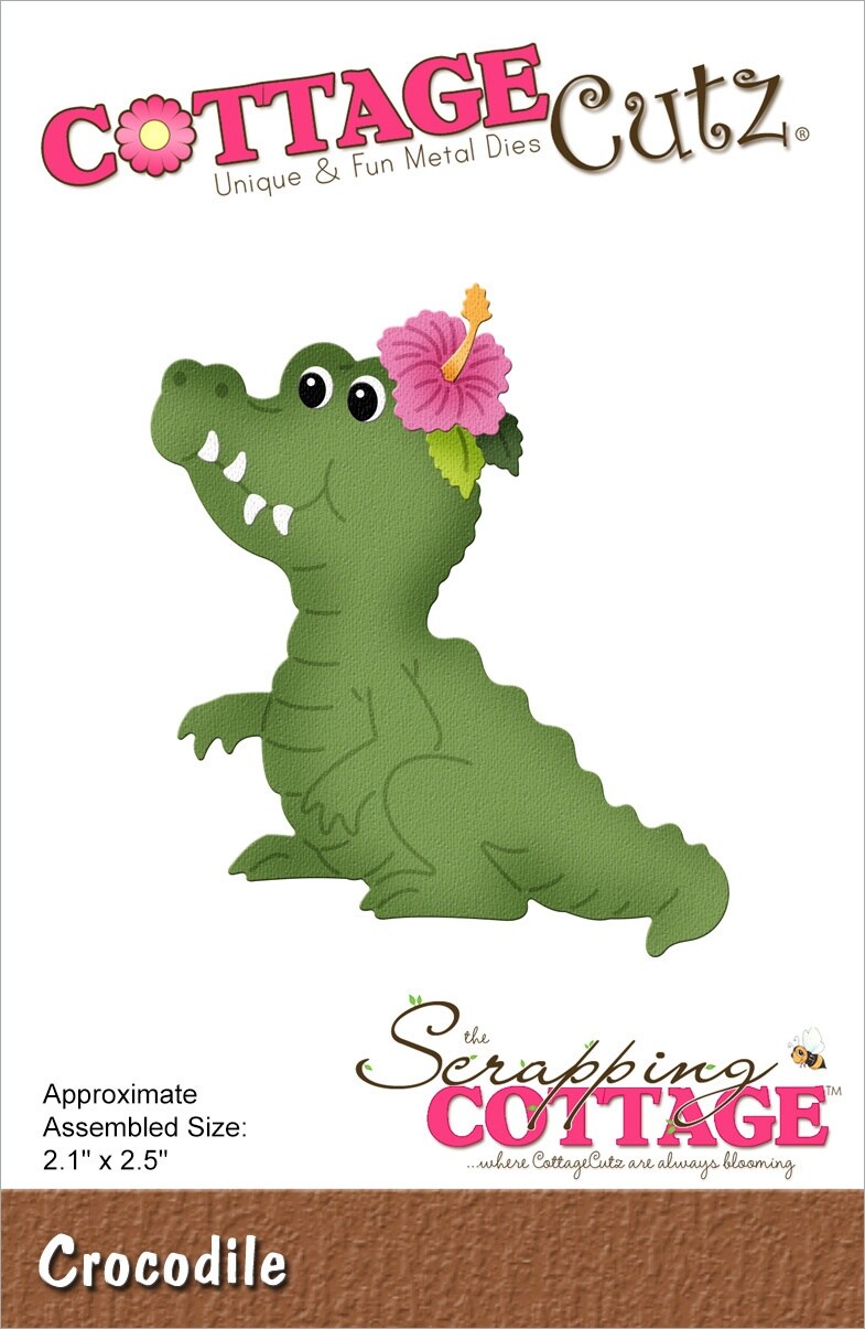 CottageCutz Dies-Crocodile 2.1&#x22;X2.5&#x22;