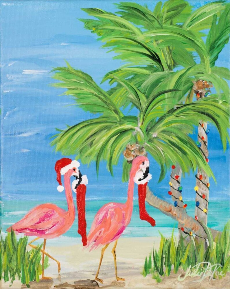 Flamingo Christmas I Poster Print by Julie DeRice (24 x 36) # 11797G