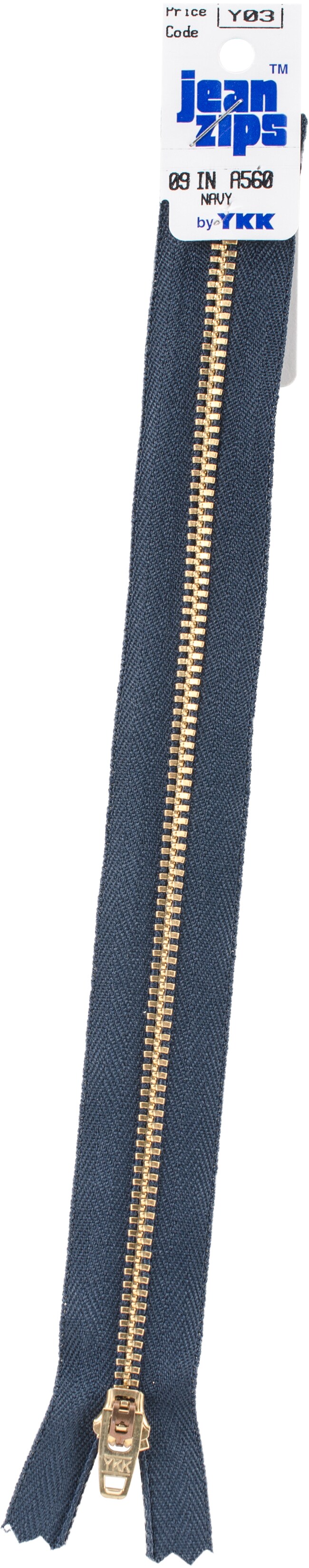 Ykk Jean Zipper 9"Navy Michaels