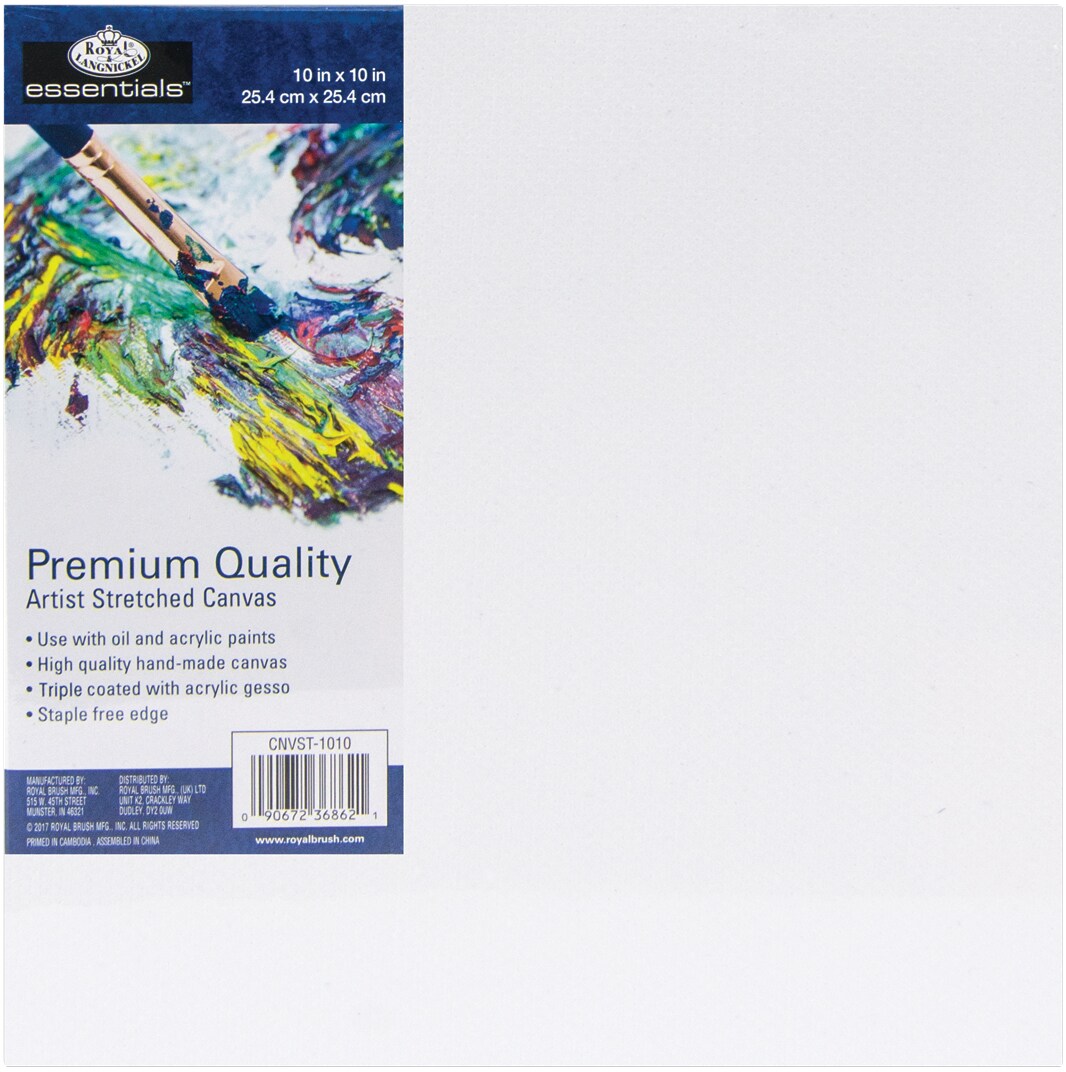 Royal Langnickel essentials(TM) Premium Stretched Canvas-10&#x22;x10&#x22;